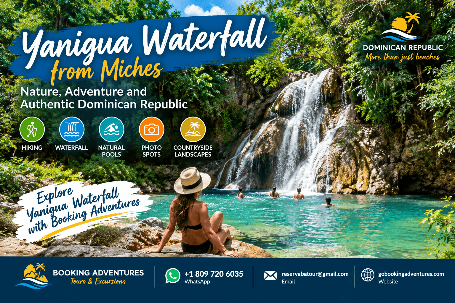 Vodopád Yanigua z Miches | Výlety, turistika a dobrodružství v přírodě - Whale Watching Punta Cana Guide